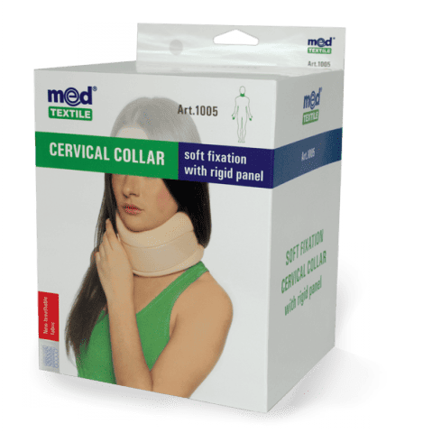 Guler cervical cu fixare usoara si tija de sustinere Nr. 1, 1 bucata, MedTextile 1 Guler cervical cu fixare usoara si tija de sustinere Nr. 1