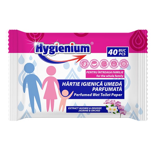 Hartie igienica umeda cu Iasomie si Orhidee