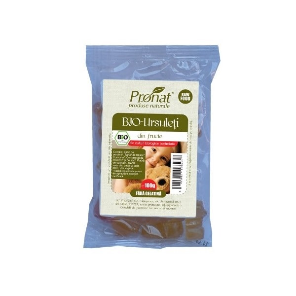Jeleuri ursuleti fructe fara gelatina 100g - PRONAT