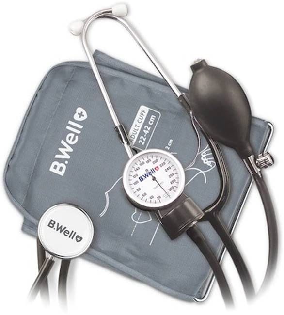 Kit tensiometru aneroid si stetoscop Standard MED-62, 1 bucata, B.Well 1 Kit tensiometru aneroid si stetoscop Standard MED-62