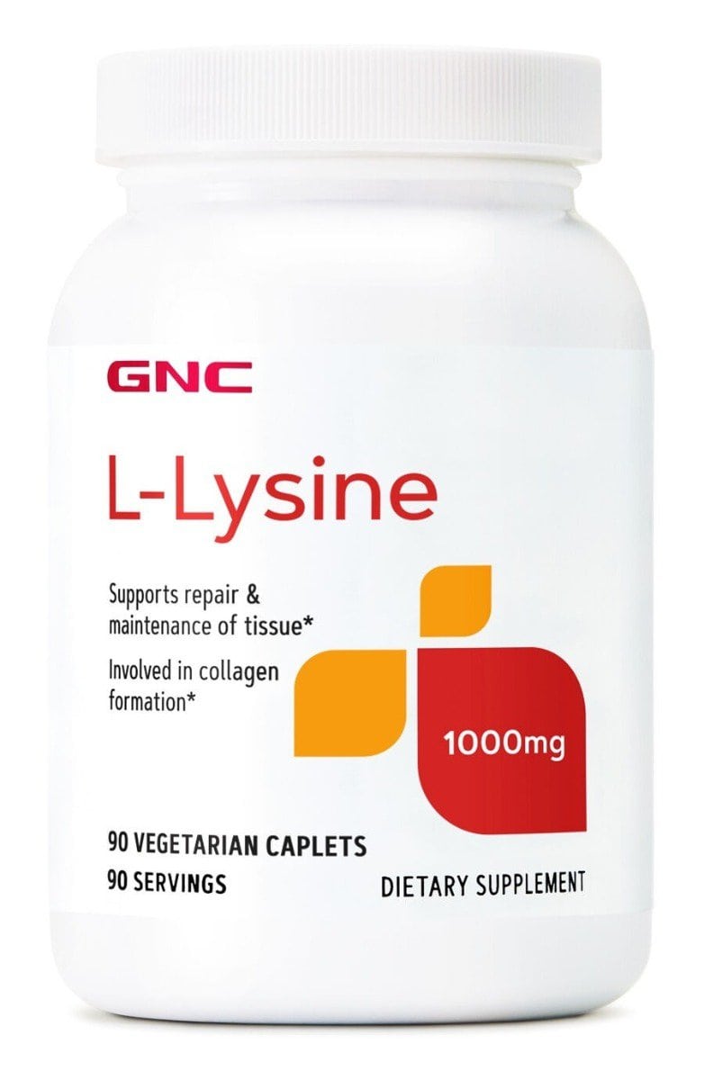 L-Lysine 1000mg, 90 capsule vegetale, GNC 1 L-Lysine 1000mg