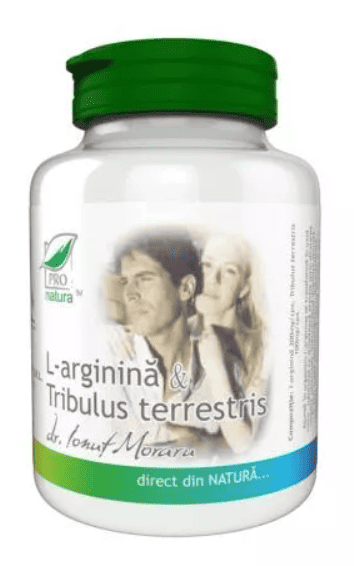 L-arginina si Tribulus Terrestris, 150 capsule, Pro Natura 1 L-arginina si Tribulus Terrestris