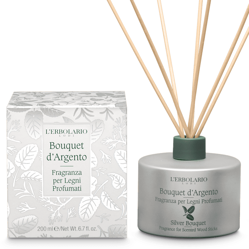 L'Erbolario Parfum pentru camera cu betisoare Silver Bouquet
