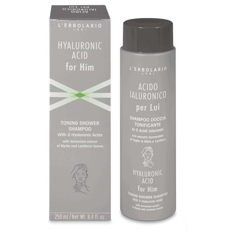 L'Erbolario Sampon tonifiant cu acid hialuronic pentru barbati
