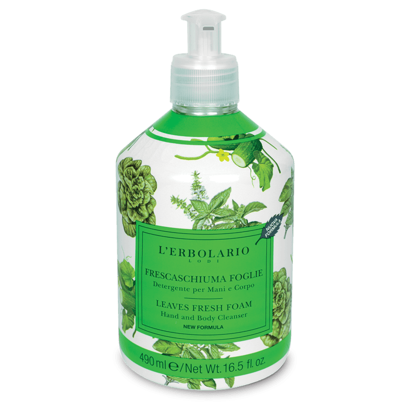 L'Erbolario Spuma de baie pentru maini si corp Leaves Fresh Foam Editie Limitata 047