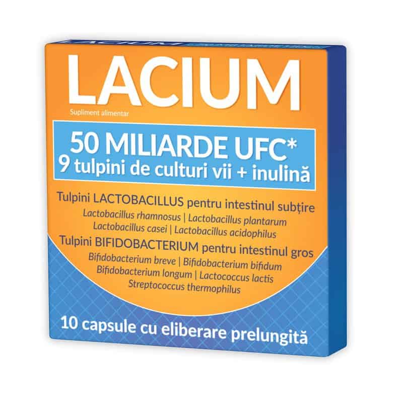 Lacium 50 miliarde UFC - Probiotice pentru sănătatea ta 1 Lacium 50 miliarde UFC, 10 capsule, Zdrovit