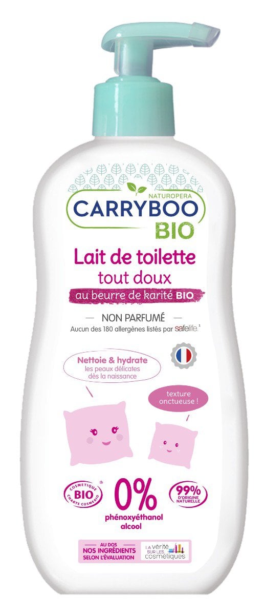 Lapte de corp pentru bebelusi fara parfum si cu unt de shea BIO, 500ml, Carryboo 1 Lapte de corp pentru bebelusi fara parfum si cu unt de shea BIO