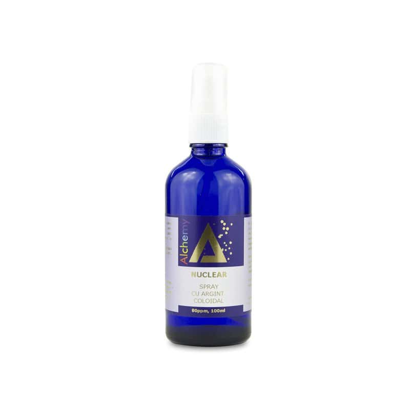 Lotiune pentru ingrijirea pielii spray cu argint coloidal Nuclear 80 ppm