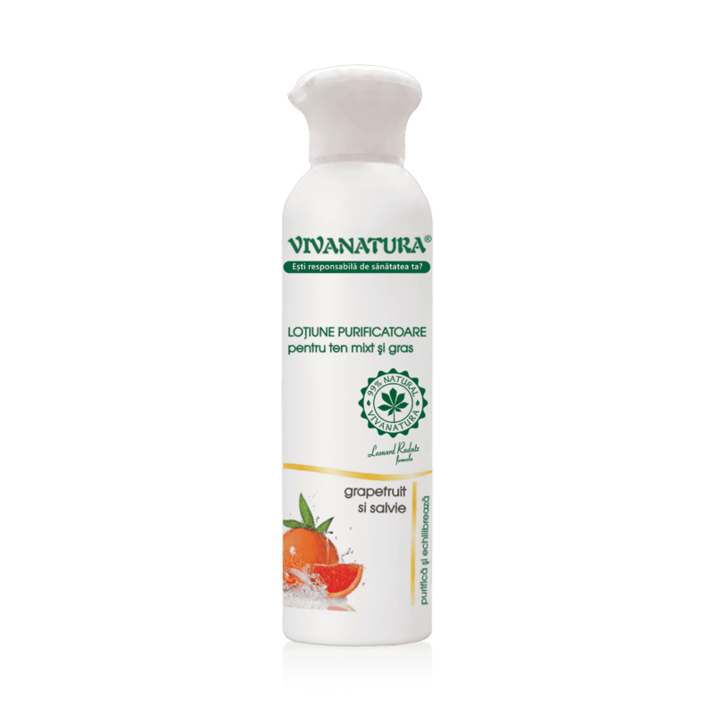 Lotiune purificatoare pentru ten mixt si gras cu grapefruit si salvie