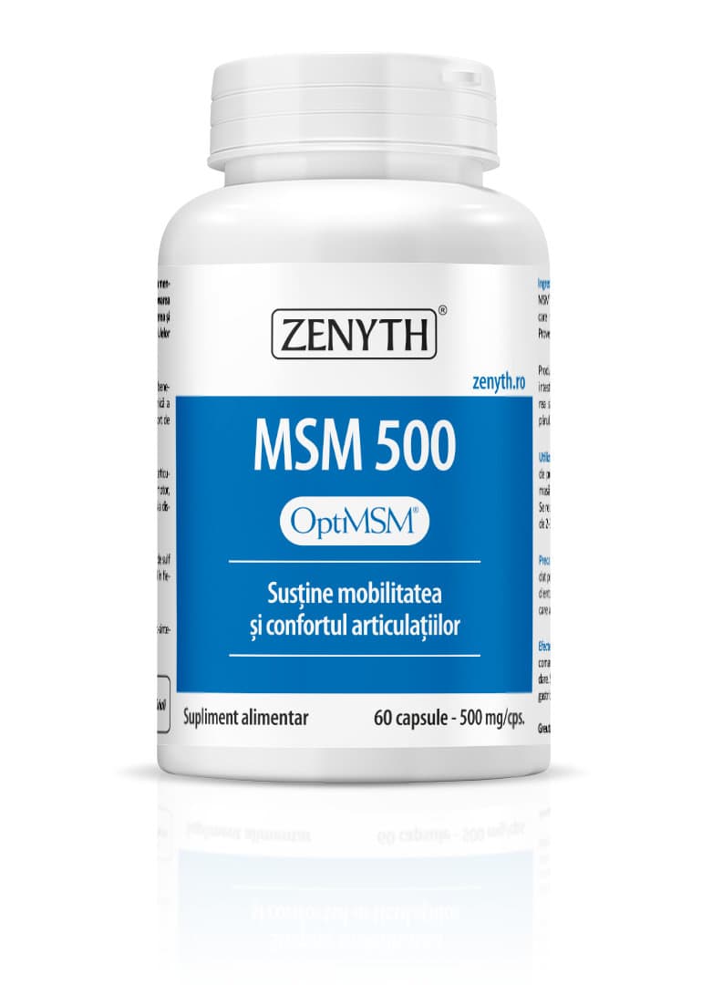 MSM 500mg, 60 capsule, Zenyth 1 MSM 500mg