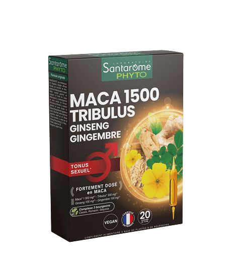 Maca 1500 Tribulus, 20 fiole, Santarome Bio 1 Maca 1500 Tribulus