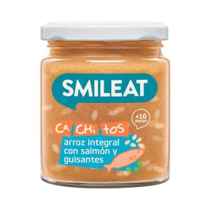 Mancare din somon cu mazare si orez integral +10 luni Bio