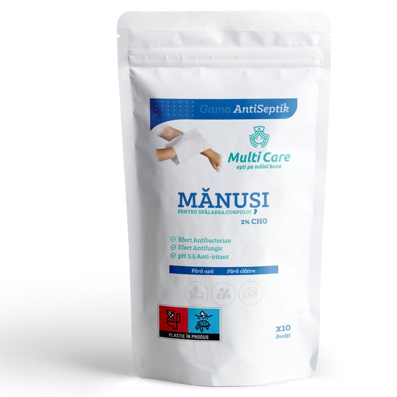 Manusi pentru spalarea corpului antiseptik 2% CHG