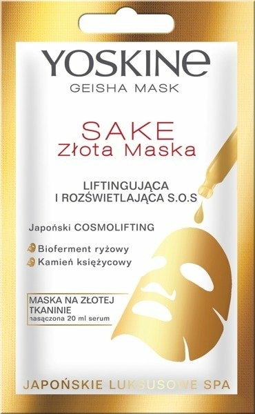 Masca de fata tip servetel pentru lifting si iluminare Geisha Mask, 20ml, Yoskine 1 Masca de fata tip servetel pentru lifting si iluminare Geisha Mask