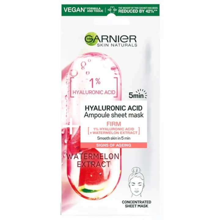 Masca servetel cu pepene rosu si acid hialuronic Skin Naturals Ampoule Firm