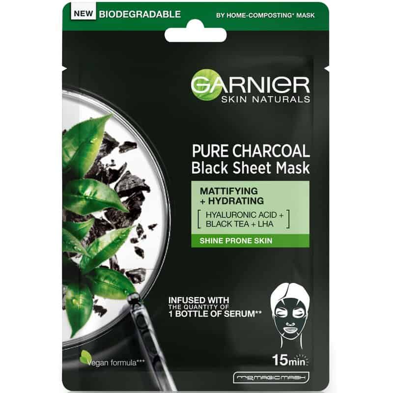 Masca servetel negra matifianta Pure Charcoal Black Tissue Mask