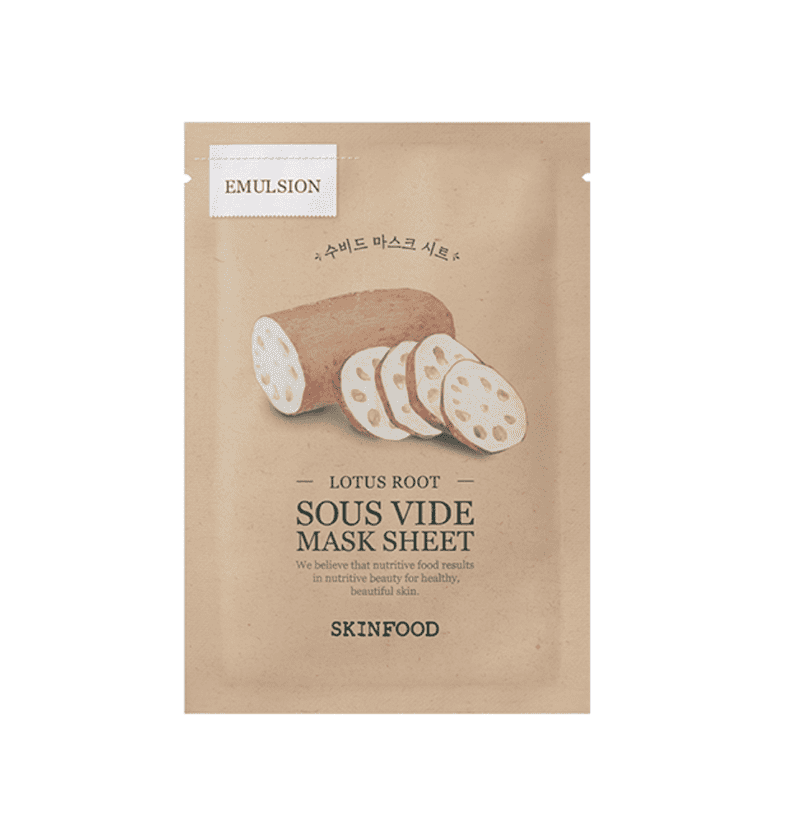 Masca tip servetel hranitoare cu radacina de lotus, 22g, Skinfood 1 Masca tip servetel hranitoare cu radacina de lotus
