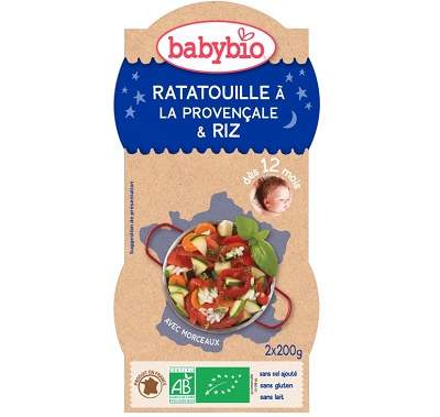 Meniu Ratatouille a la Provencale +12 luni, 2 x 200g, BabyBio 1 Meniu Ratatouille a la Provencale +12 luni