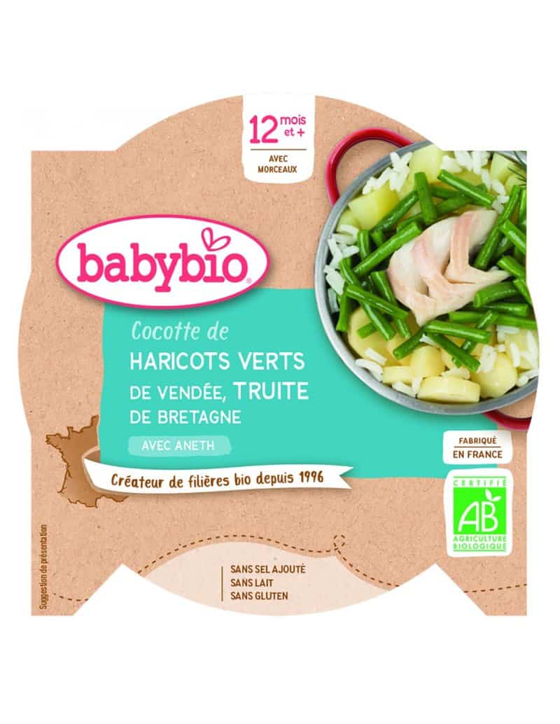 Meniu de legume si pastrav Bio, 230g, BabyBio 1 Meniu de legume si pastrav Bio