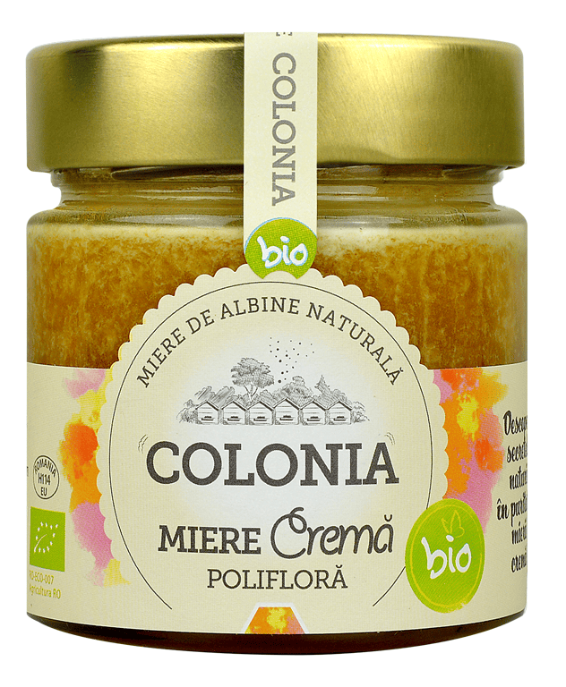 Miere crema poliflora Bio, 270g, Colonia 1 Miere crema poliflora Bio