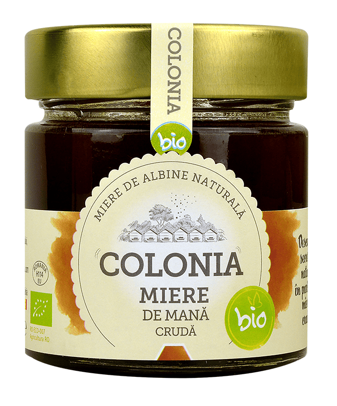 Miere de mana cruda Bio, 270g, Colonia 1 Miere de mana cruda Bio