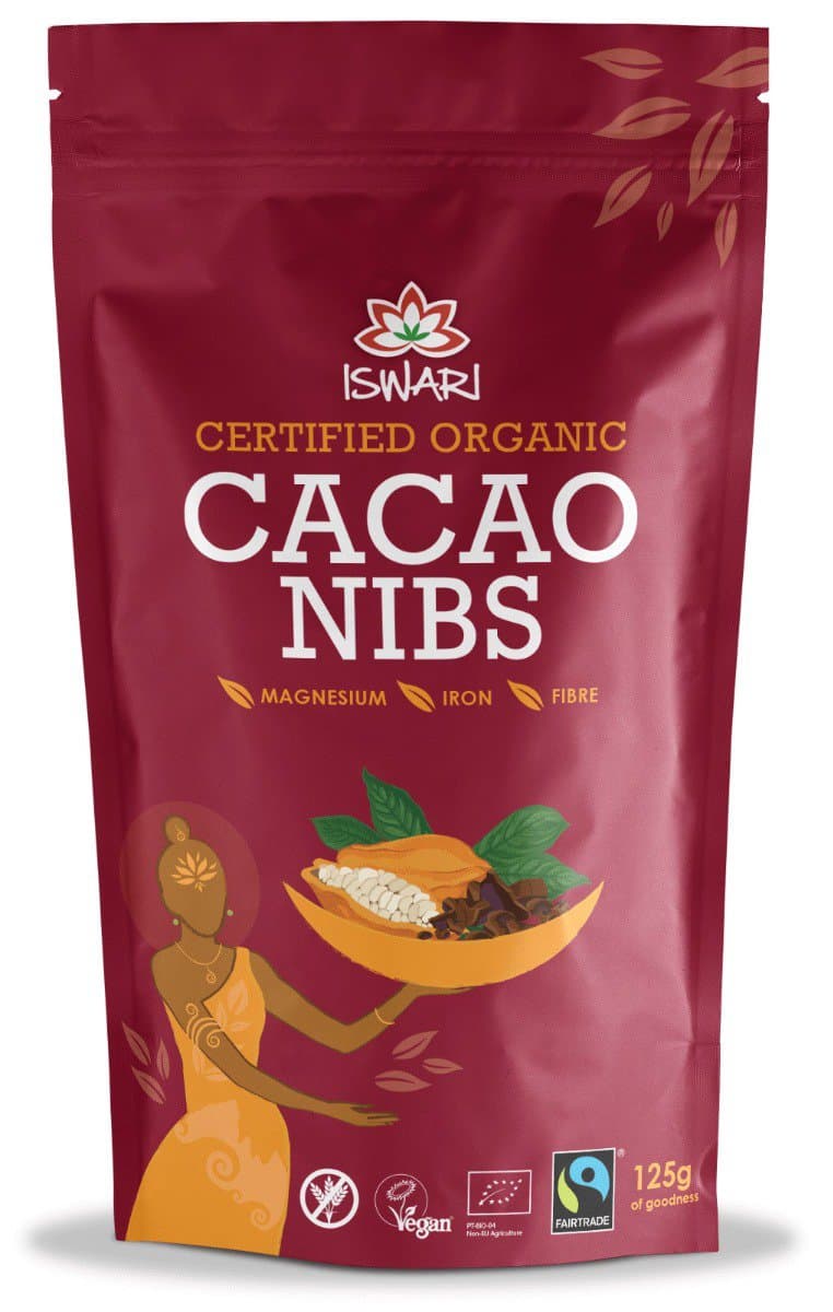 Miez de boabe de cacao, 125g, Iswari 1 Miez de boabe de cacao