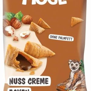 Mini pernute crocante umplute cu crema de cacao si alune (40%) Eco