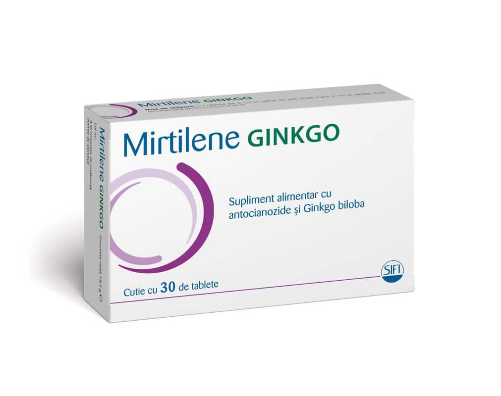 Mirtilene Ginkgo, 30 tablete, SIFI 1 Mirtilene Ginkgo