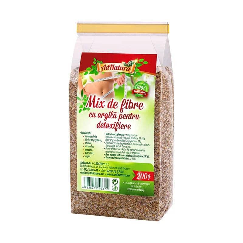 Mix de fibra cu argila pentru detoxifiere