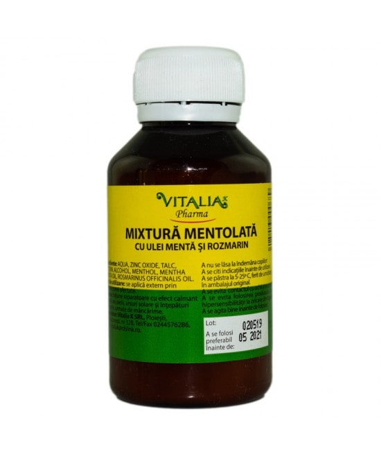 Mixtura mentolata cu ulei de menta si rozmarin, 100g, Vitalia 1 Mixtura mentolata cu ulei de menta si rozmarin