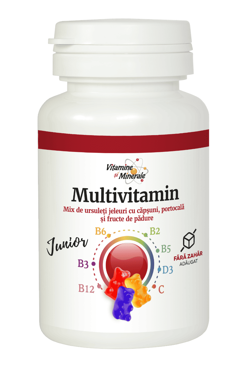 Multivitamin junior ursuleti cu fructe, 20 jeleuri, Dacia Plant 1 Multivitamin junior ursuleti cu fructe
