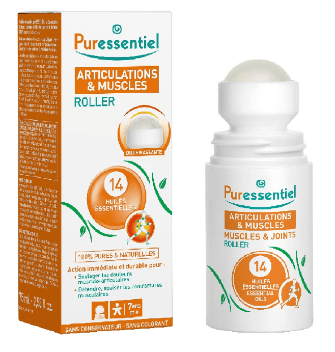 Muscle & Joints - Roller Bio antireumatic cu 14 uleiuri esentiale, 75ml, Puressentiel 1 Muscle & Joints - Roller Bio antireumatic cu 14 uleiuri esentiale