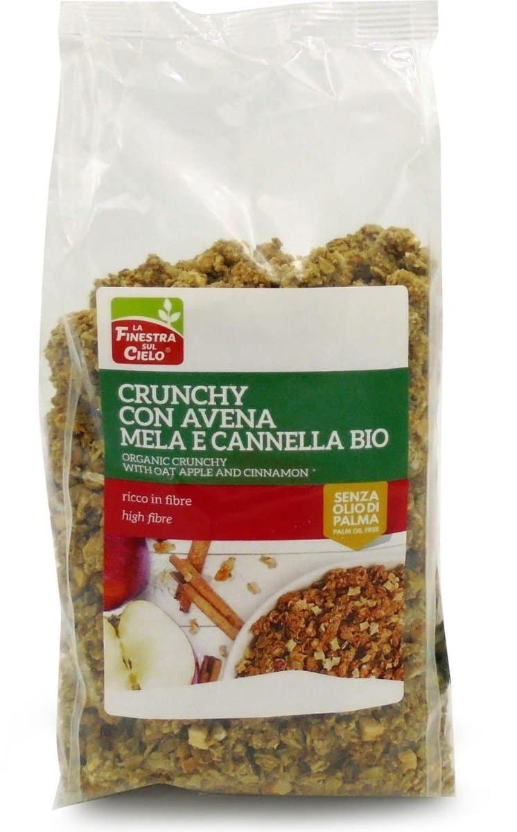 Musli crocant din ovaz cu mere si scortisoara, 375g, La Finestra Sul Cielo 1 Musli crocant din ovaz cu mere si scortisoara