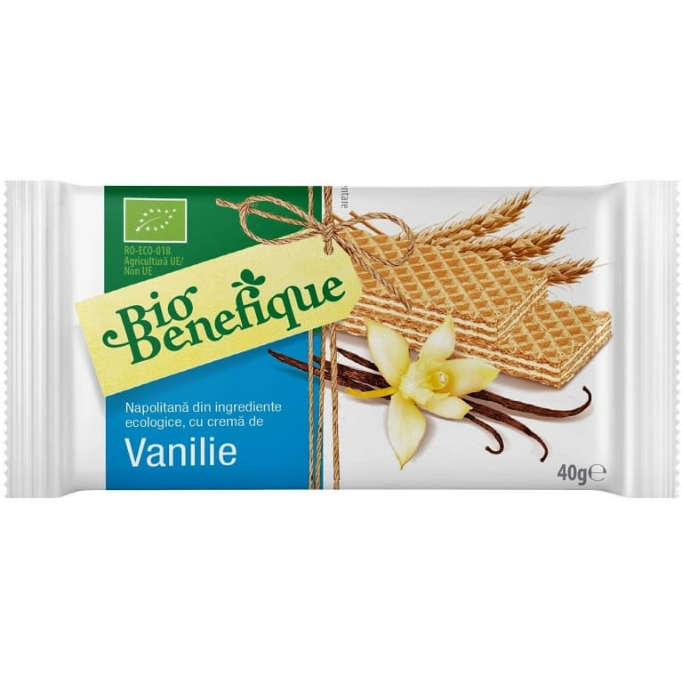 Napolitana crema vanilie 40g - BIO BENEFIQUE