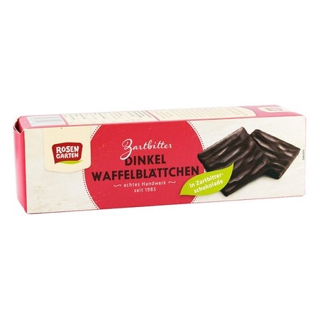 Napolitane bio din grau spelta in ciocolata neagra