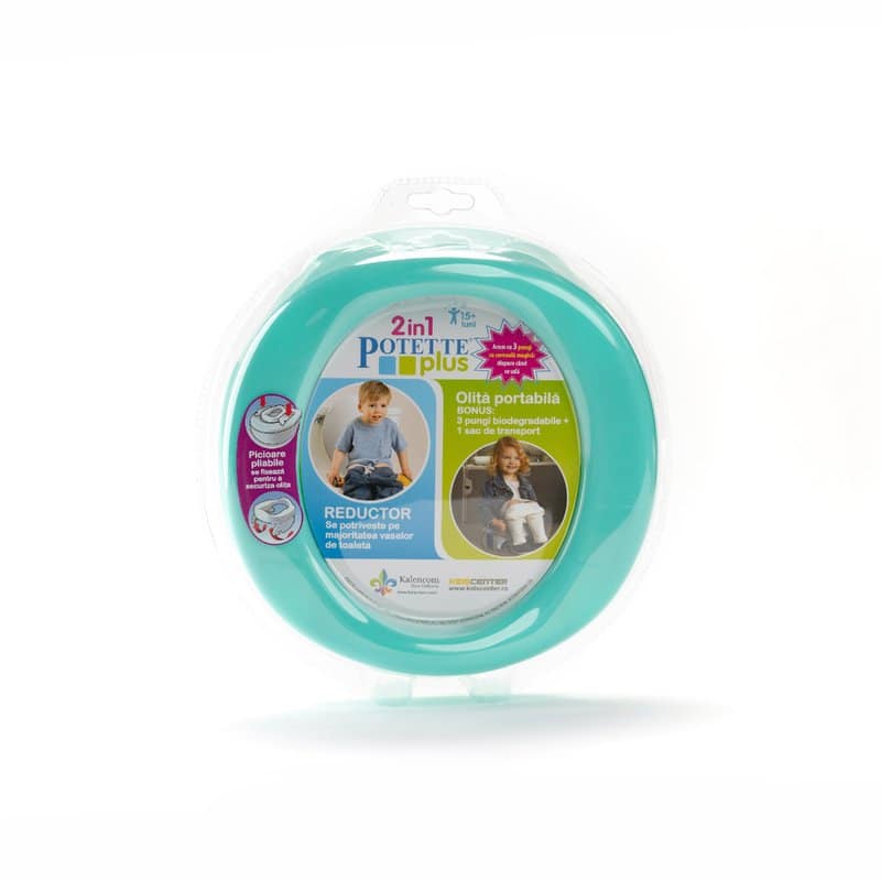 Olita portabila pliabila 2 in 1 15+ luni Turquoise + Verde