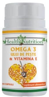 Omega 3 ulei de peste 500mg + Vitamina E 5mg