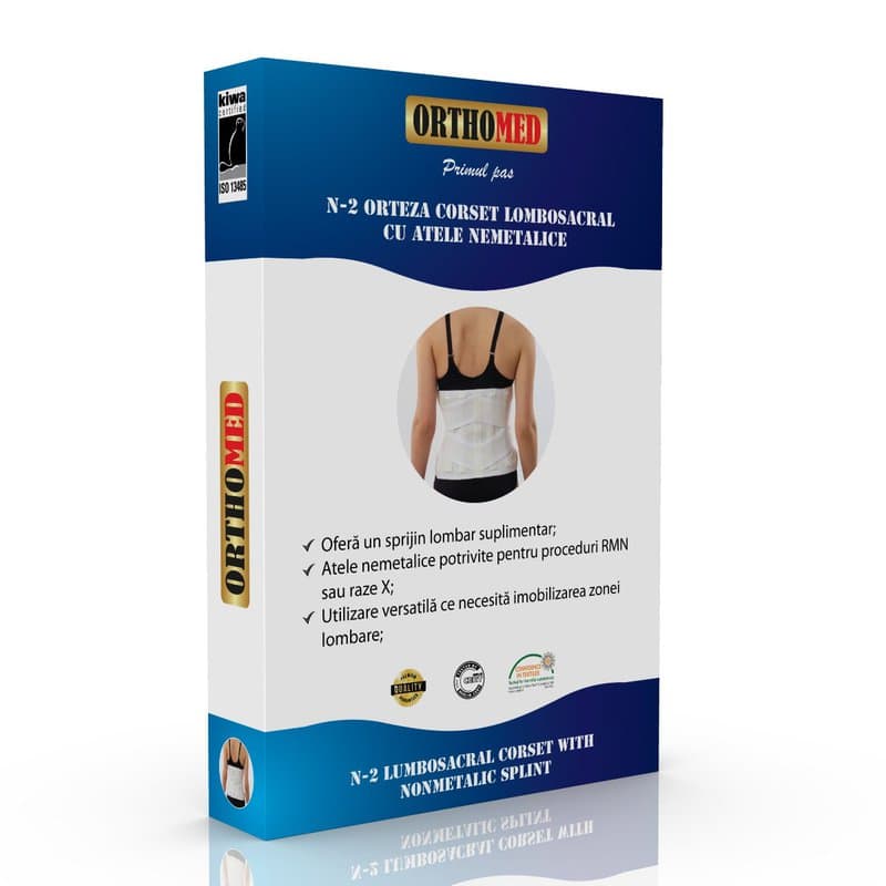Orteza corset lombosacral cu atele nemetalice Marimea L