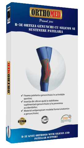 Orteza genunchi cu silicon si sustinere patelara