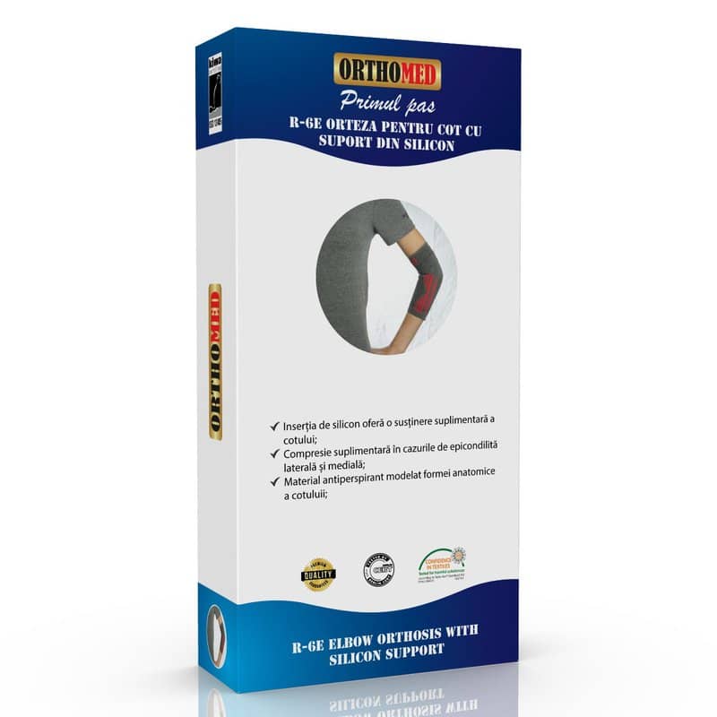 Orteza pentru cot cu suport din silicon Marimea S