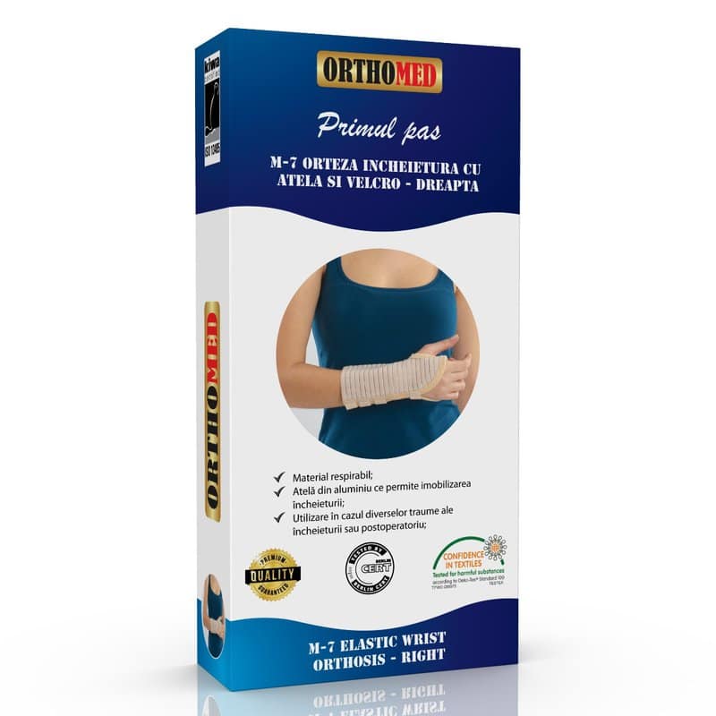 Orteza pentru incheietura dreapta cu atela si velcro Marimea XL