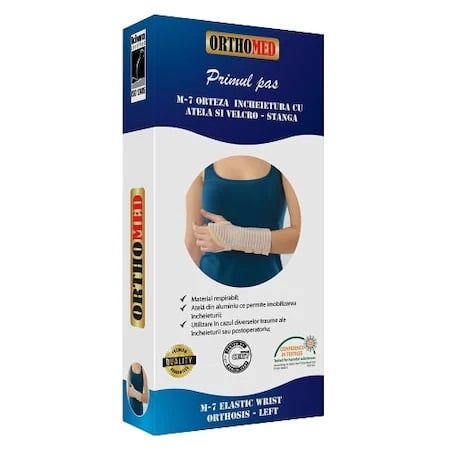 Orteza pentru incheietura stanga cu atela si velcro Marimea L