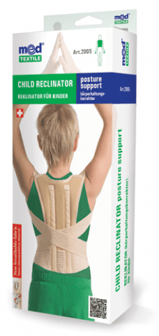 Orteza toracica elastica pentru copii cu 2 atele rigide M