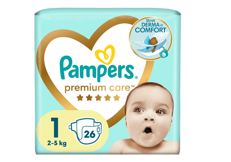PAMPERS 1 PREMIUM CARE NEWBORN 2-5KG 26 BUC (SP) 1 PAMPERS 1 PREMIUM CARE NEWBORN 2-5KG 26 BUC (SP)