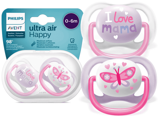PHILIPS AVENT SCF080/02 SUZETE ULTRA AIR 0-6 LUNI, DESIGN TEXT, FETE X 2 BUC 1 PHILIPS AVENT SCF080/02 SUZETE ULTRA AIR 0-6 LUNI