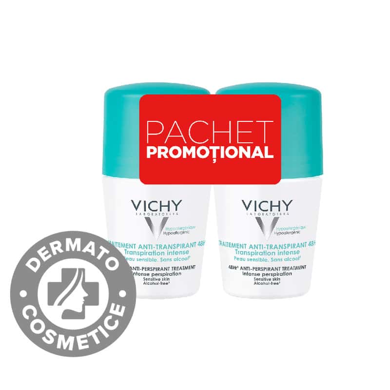 Pachet Deodorant roll-on antiperspirant cu parfum 48h 1+ 50% reducere la al doilea produs