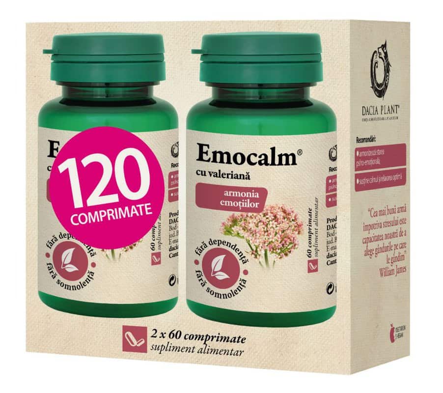 Pachet Emocalm cu Valeriana 1+1 Gratuit – Dacia Plant