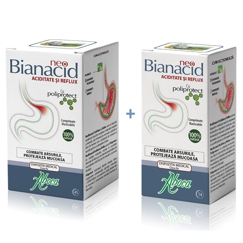 Pachet NeoBianacid cu poliprotect pentru aciditate și reflux