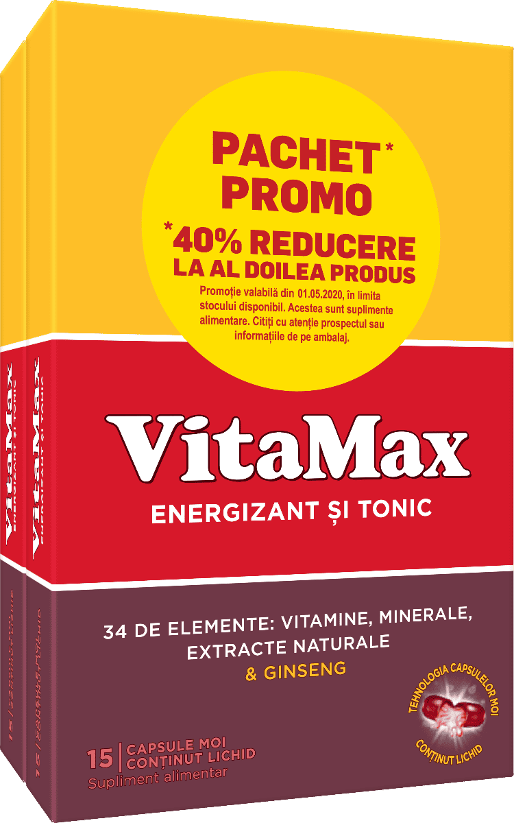 Pachet Vitamax, 15+15 capsule, Perrigo 1 Pachet Vitamax
