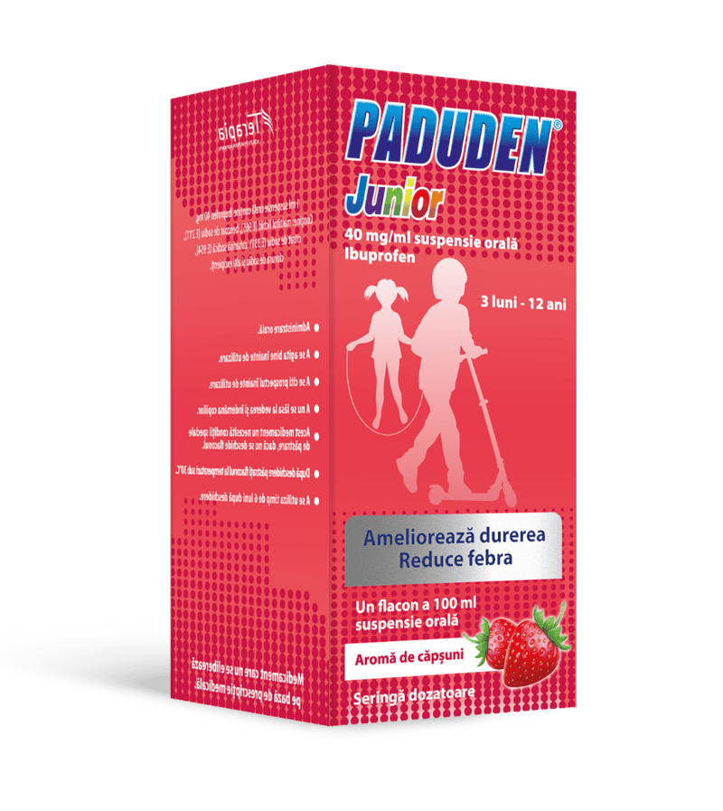 Paduden Junior suspensie orala 40mg/ml, 100ml, Terapia 1 Paduden Junior suspensie orala 40mg/ml